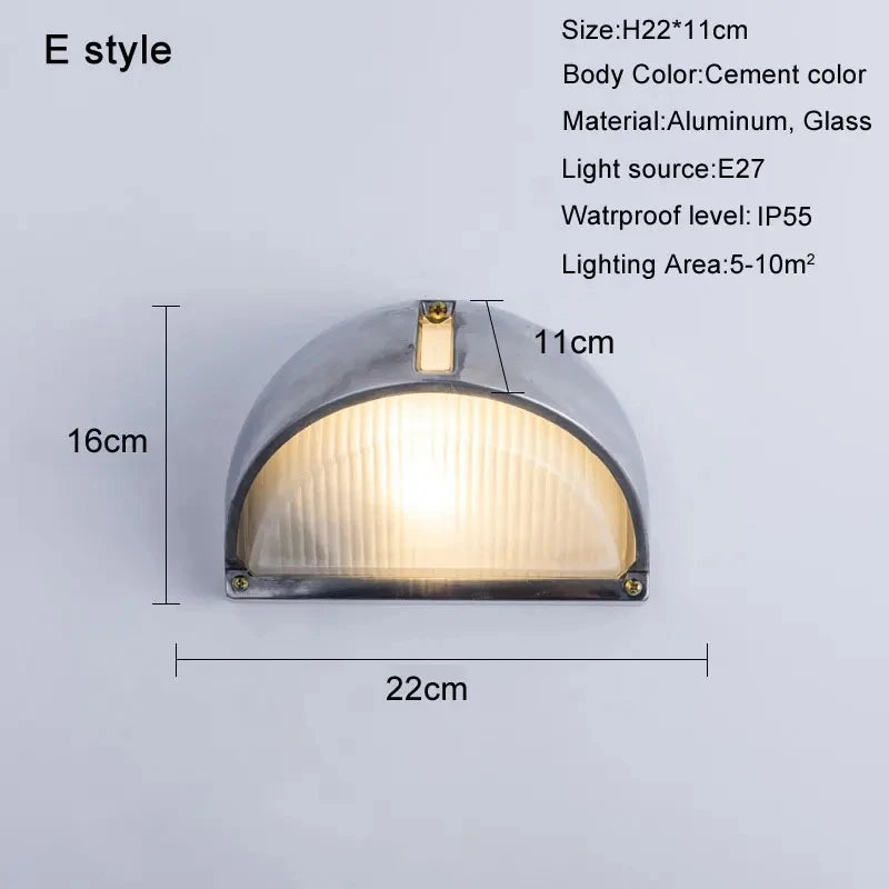 applique murale led rétro imperméable en aluminium idéale pour extérieur et intérieur - vue 11 sur 15