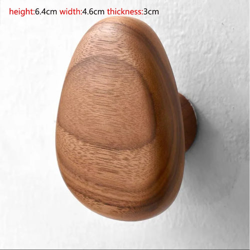 porte-manteau mural en bois naturel pour rangement décoratif - vue 11 sur 12