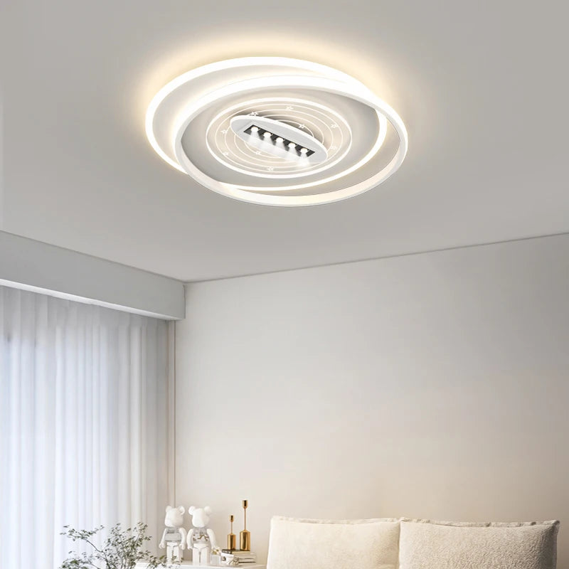 plafonnier led nordique pour intérieur et ambiance chaleureuse - vue 3 sur 14