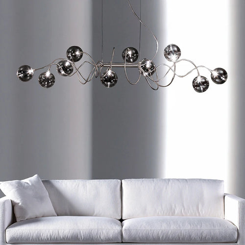 lustre nordique créatif en verre art lumineux pour décoration intérieure - vue 3 sur 9