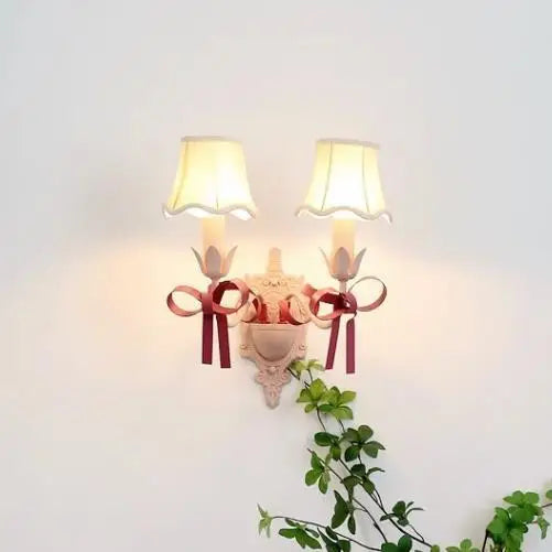 lustre mignon pour enfant style pastoral avec nœud - vue 7 sur 14