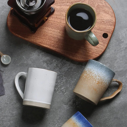 Tasse artisanale céramique style rétro rustique café thé