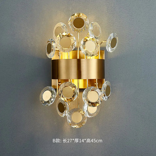 applique murale moderne en cristal de luxe décoration intérieure élégante