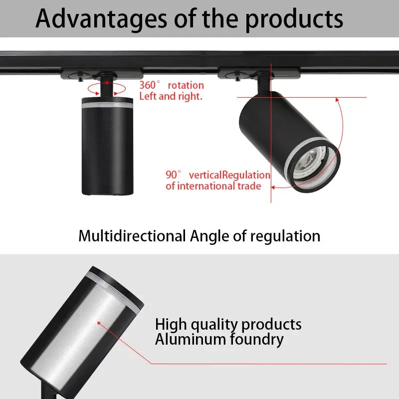 spot led sur rail pour éclairage intérieur moderne et fonctionnel - vue 4 sur 24