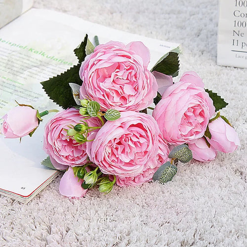 petit bouquet de fleurs artificielles pour décoration printanière et mariage - vue 10 sur 37