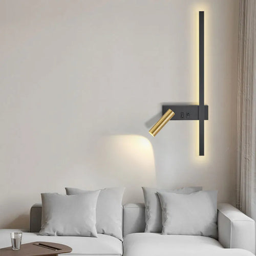 Applique murale noir blanc minimal luxe décor lampe
