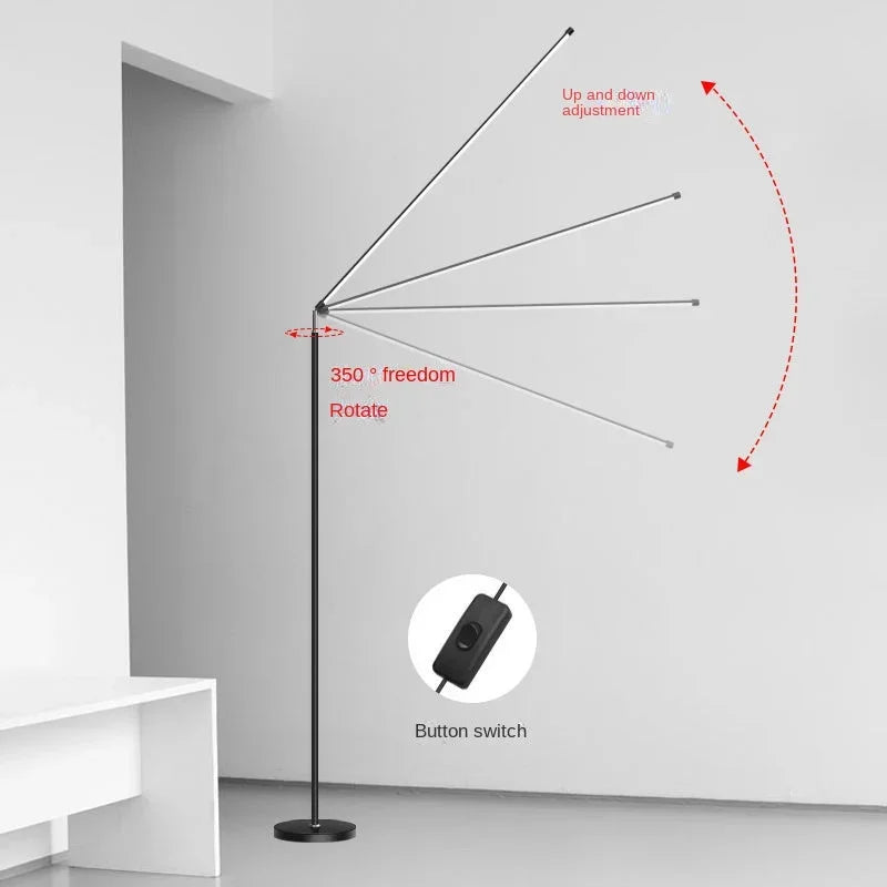 Minimalisme lampadaire LED Super lumineux lampe de lecture salon chambre chevet lampe verticale sol Piano luminaire