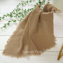 Serviette de table gaze coton lot 12 rustique