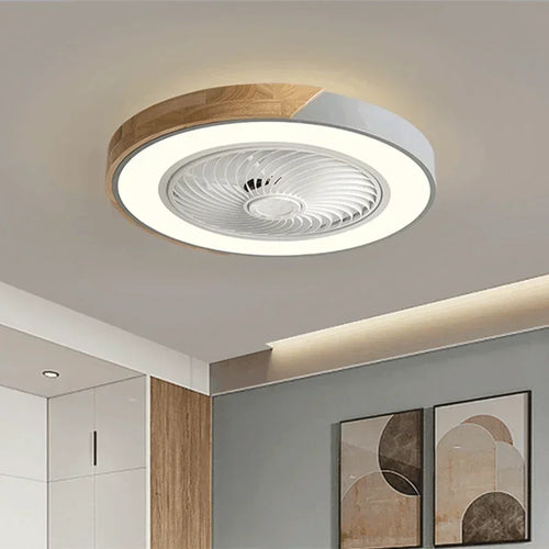 ventilateur de plafond moderne avec lumière télécommandé design élégant - vue 4 sur 10