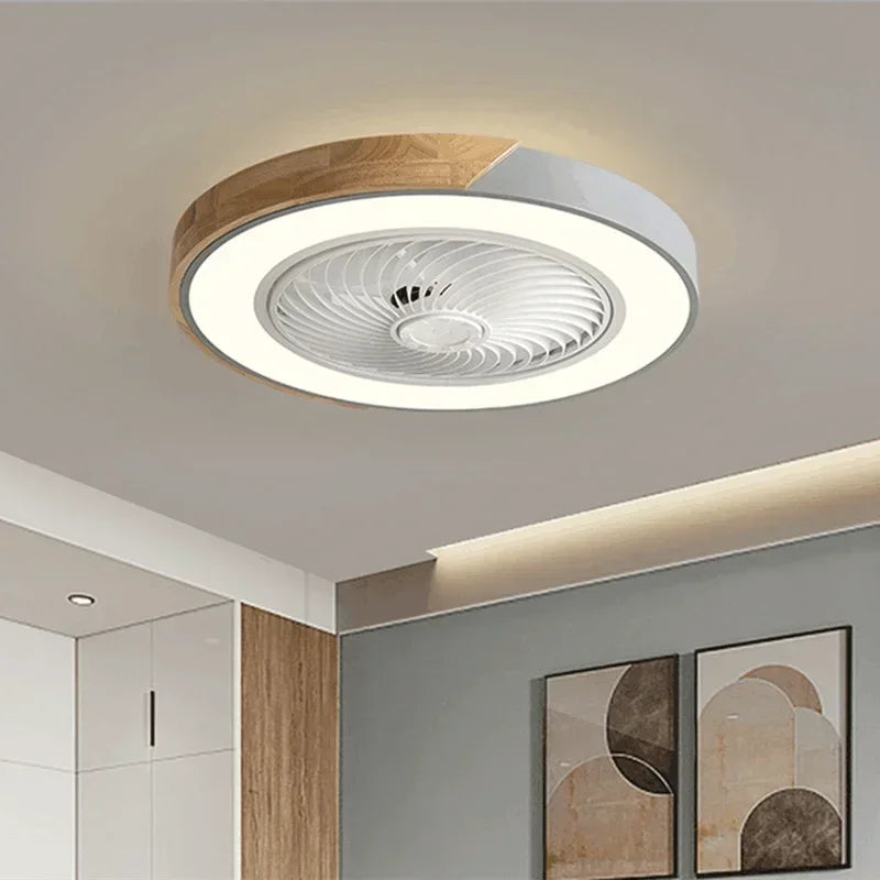 ventilateur de plafond moderne avec lumière télécommandé design élégant - vue 4 sur 10