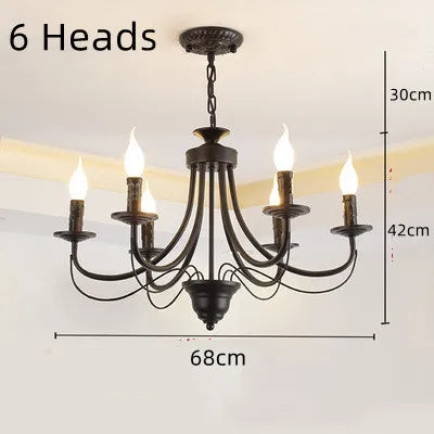 lustre en fer forgé noir et blanc design intérieur moderne - vue 11 sur 23