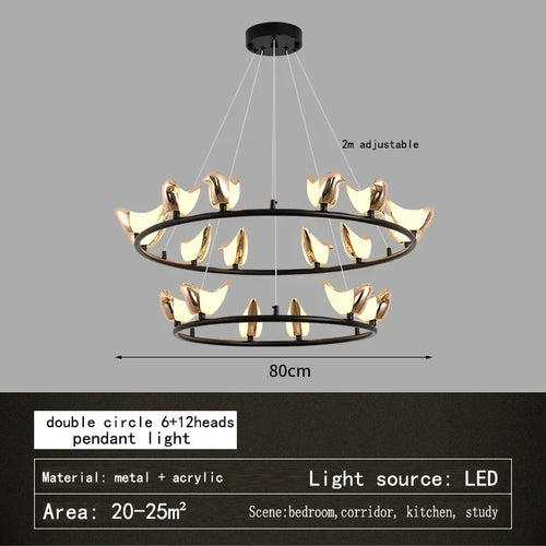 suspension créative en forme d'oiseau pour décoration moderne - vue 9 sur 13