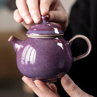 Théière artisanale ru kiln avec infuseur puer