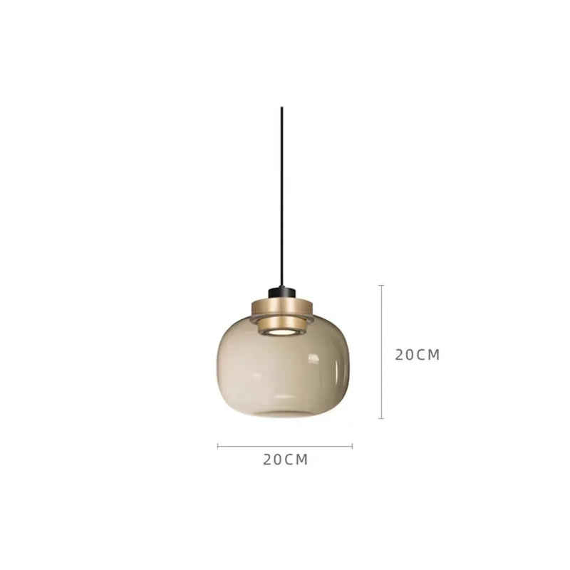 suspension en verre fumé pour décoration moderne et élégante