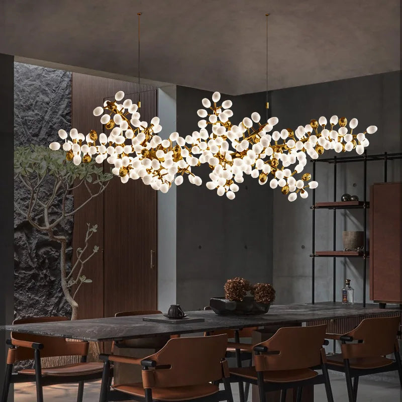 Modern Designer Dining Room Led Chandelier Living Room Grape Chandelier Bedroom Home Decor Hotel, Meeting Room Gloss Chandelier - vue 3 sur 15