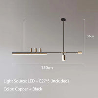 lustre moderne suspendu lumineux pour décoration intérieure