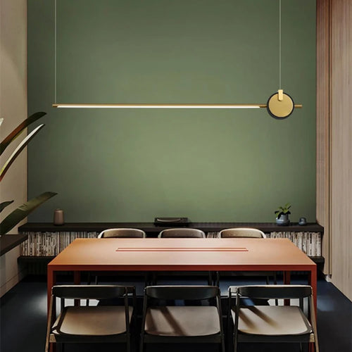 lustre minimaliste moderne en ligne droite pour bureau design - vue 5 sur 8