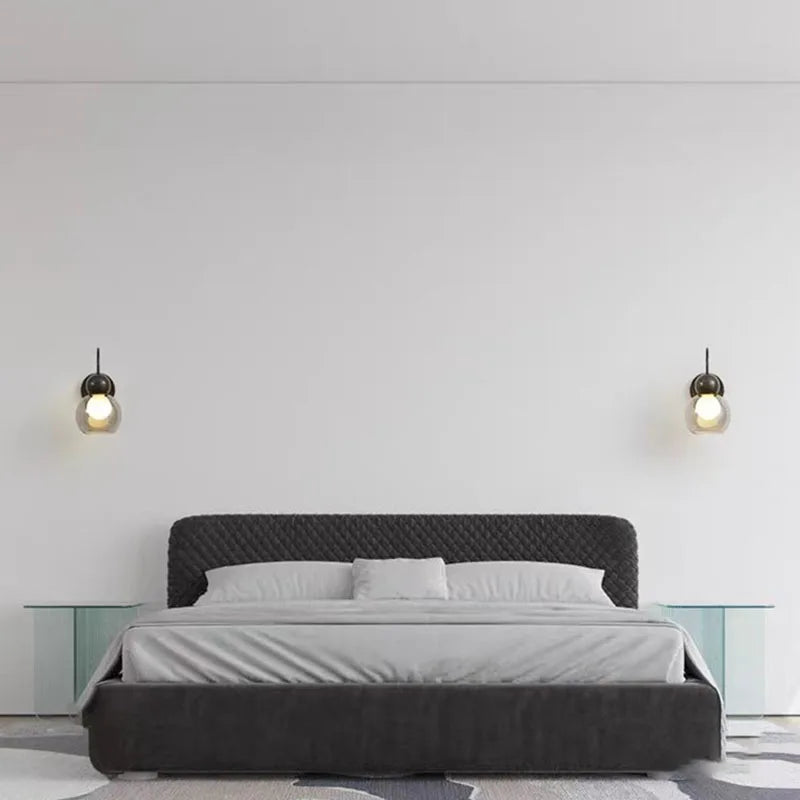 applique murale moderne en verre et cuivre pour luminaires - vue 5 sur 10