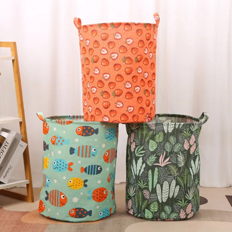 panier à linge pliable en lin étanche grande capacité de rangement - vue 4 sur 21