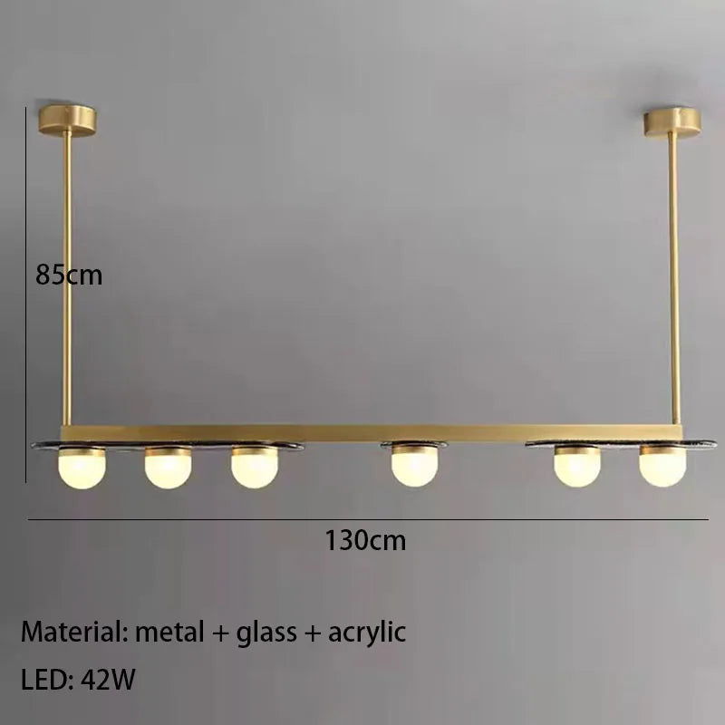 lustre led 	 style art déco suspension en verre - vue 8 sur 8