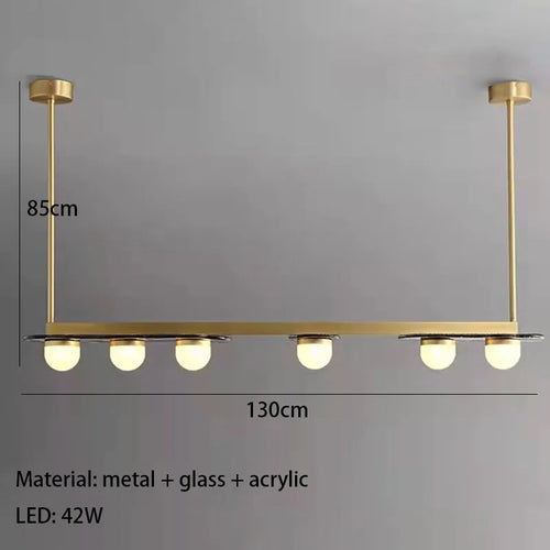 lustre en verre design art déco pour éclairage moderne - vue 9 sur 8