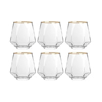Ensemble 6 verres whisky relief style luxe
