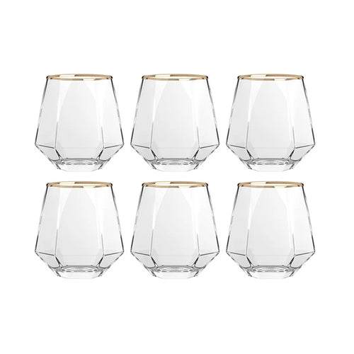 Ensemble 6 verres whisky relief style luxe