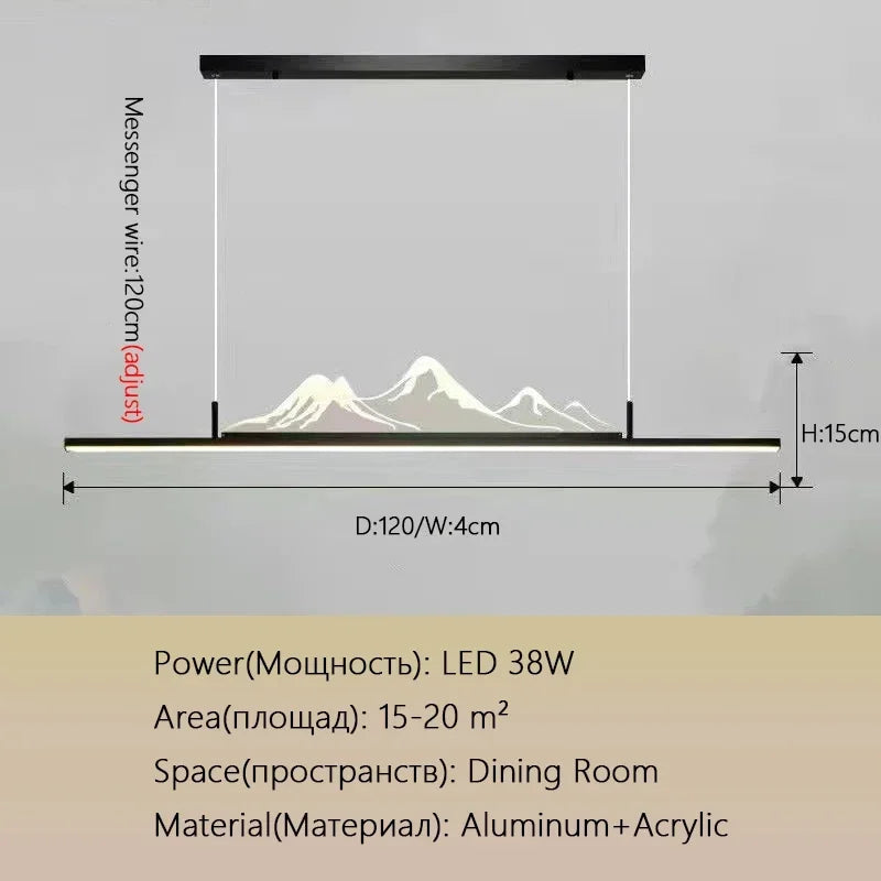 suspension led moderne pour décoration intérieure minimaliste