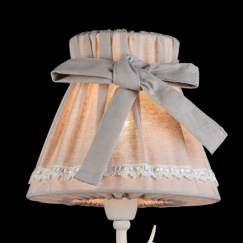 applique murale à led avec housse en tissu et nœud pour chambre enfant - vue 4 sur 10