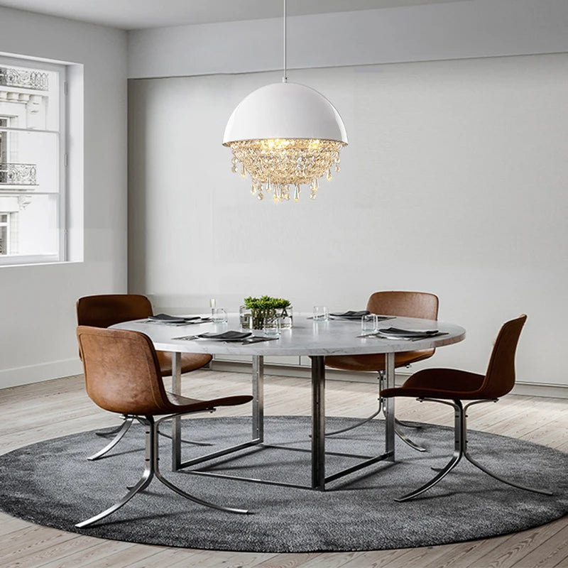 suspension créative en cristal hémisphère pour intérieur élégant - vue 3 sur 18