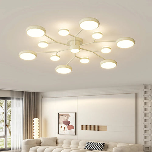 Plafonnier led moderne lumineux pour décoration intérieure suspendu - vue 4 sur 8