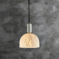 suspension en albâtre et cuivre pour décoration élégante