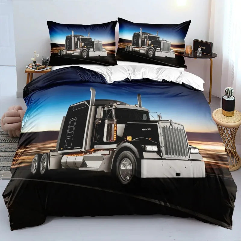 parure de lit 3D motif camion kenworth pour enfant ou adulte