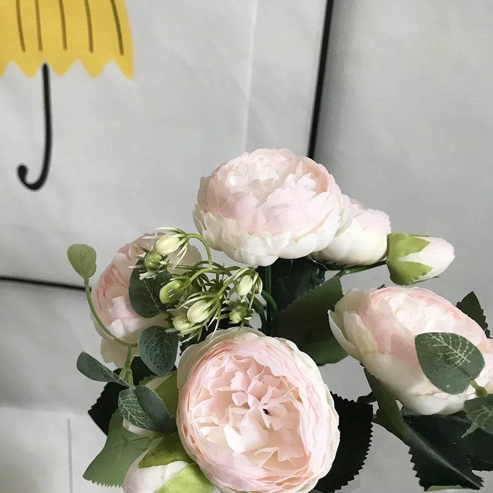 bouquet de pivoines artificielles pour décoration de mariage et maison - vue 3 sur 16