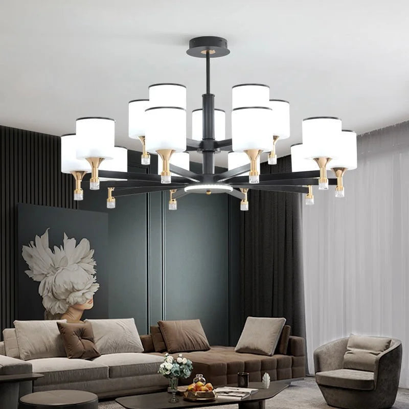 lustre moderne en led pour décoration intérieure élégante et luxueuse - vue 2 sur 10