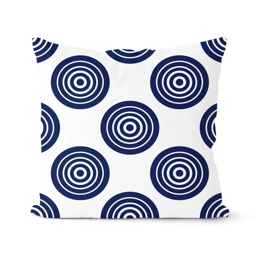 coussin bleu marine géométrique pour déco et canapé