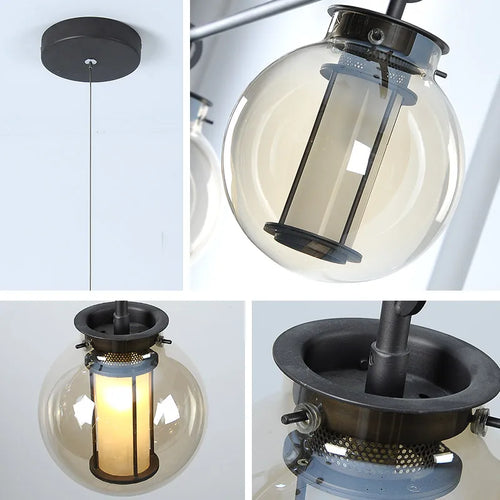 suspension en verre minimaliste pour espaces créatifs et rétro - vue 6 sur 9
