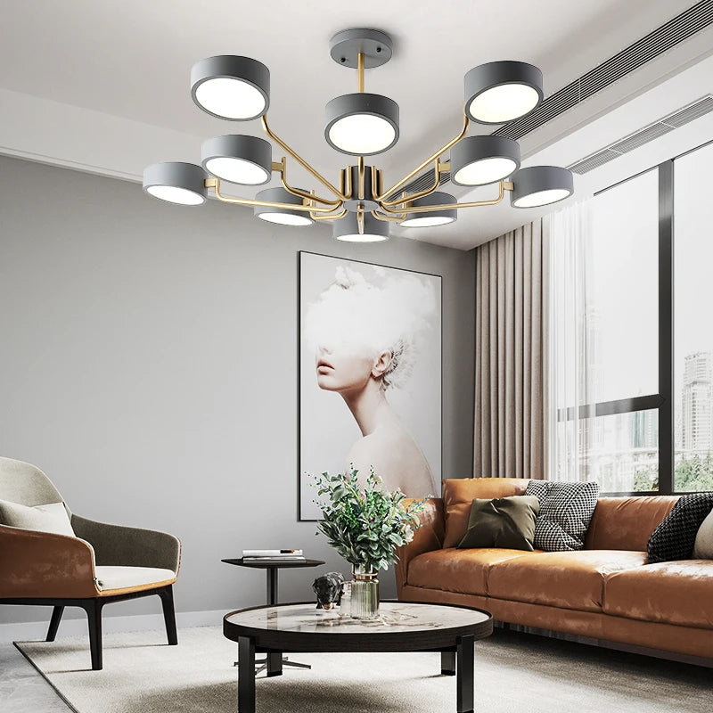 lustre moderne simple pour éclairage intérieur design élégant - vue 3 sur 18