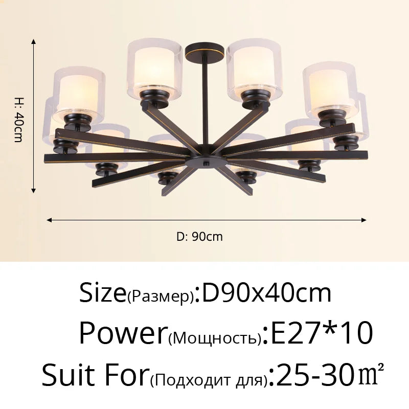Bosmos European Style Decorative LED Chandeliers For Living Rooms, Bedrooms, And Modern Simple Indoor Lighting - vue 15 sur 21