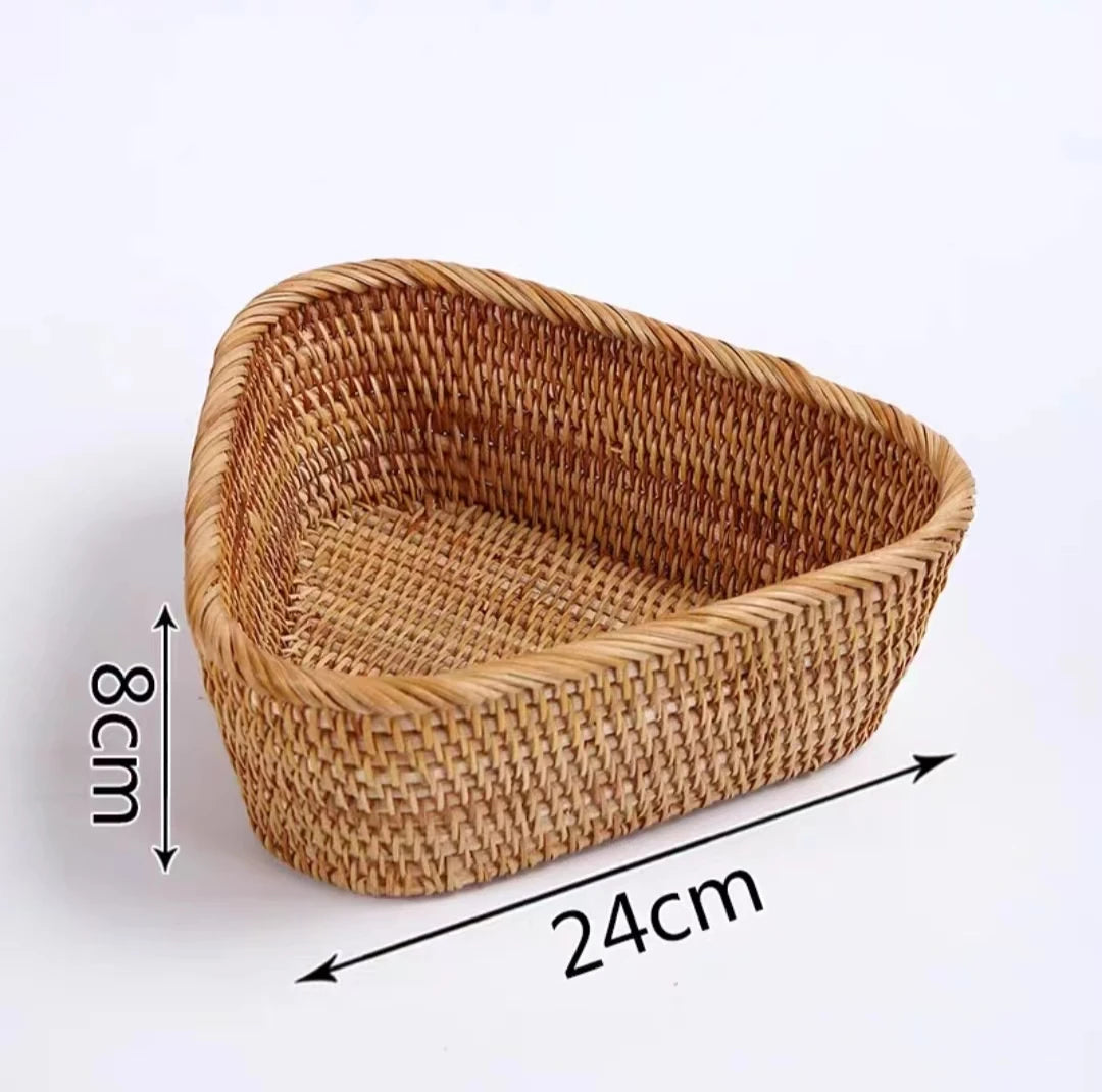 panier de rangement tissé à la main en rotin pour cuisine et pique-nique - vue 15 sur 22