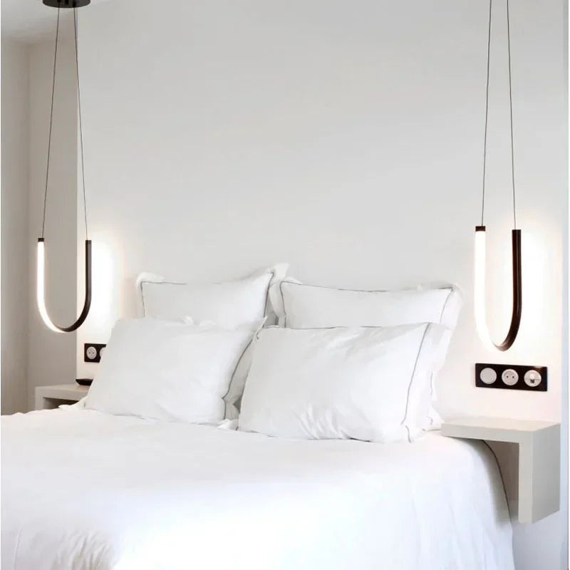 suspension LED design moderne idéale pour intérieur hôtel villa - vue 7 sur 9