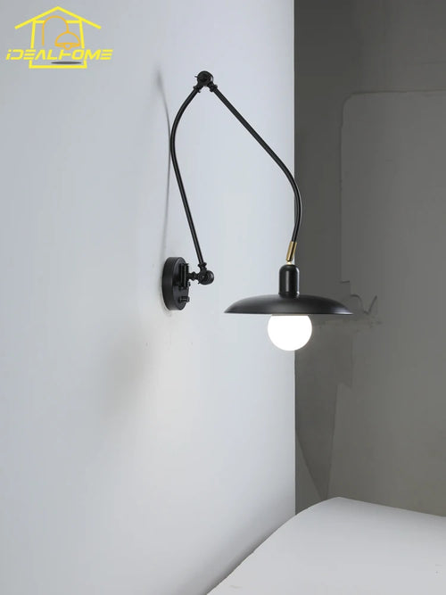 applique murale industrielle à bras pivotant réglable pour éclairage intérieur - vue 6 sur 9