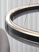 suspension circulaire en verre minimaliste design créatif en aluminium
