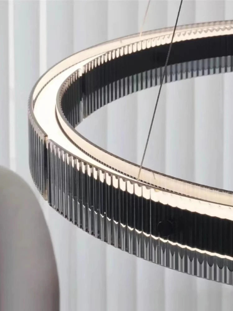 suspension en verre minimaliste créative en aluminium pour intérieur - vue 6 sur 7