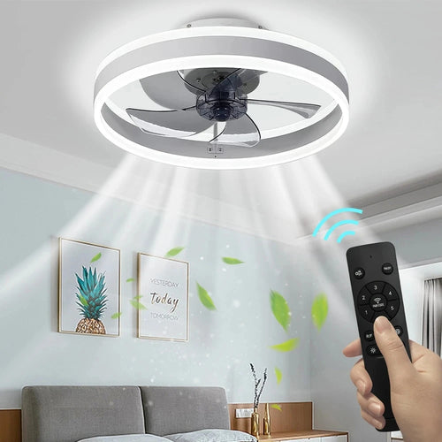 Plafond moderne à LEDs ventilateur lumières synchronisation ventilateur électrique chambre décor ventilateur lampes suspendues pour plafond moderne décoration de la maison