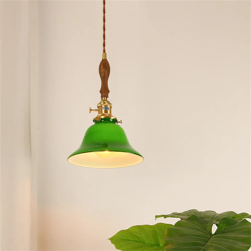 suspension industrielle vintage en cuivre et verre pour loft - vue 9 sur 12