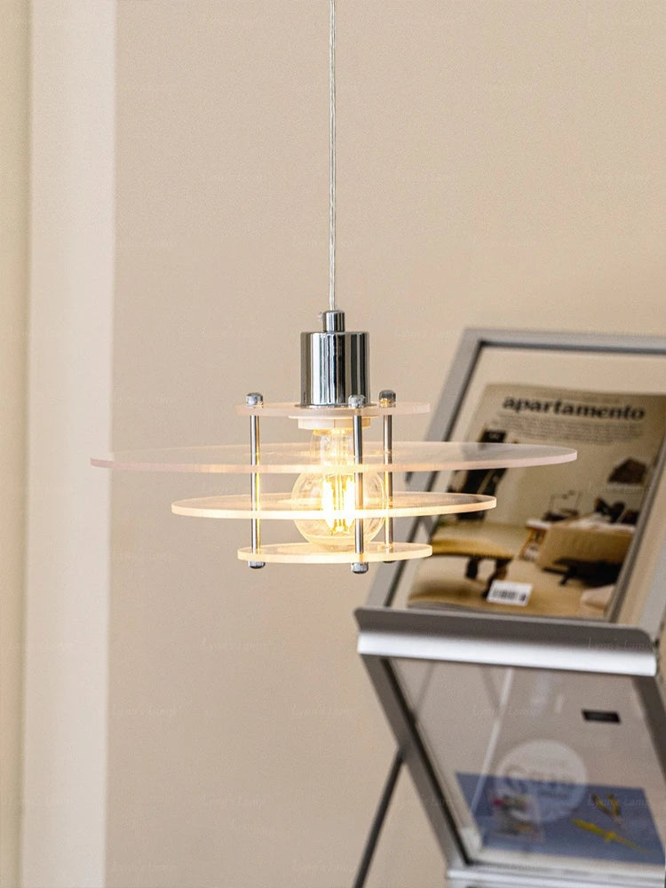 suspension à led en acrylique pour restaurant et magasin de vêtements