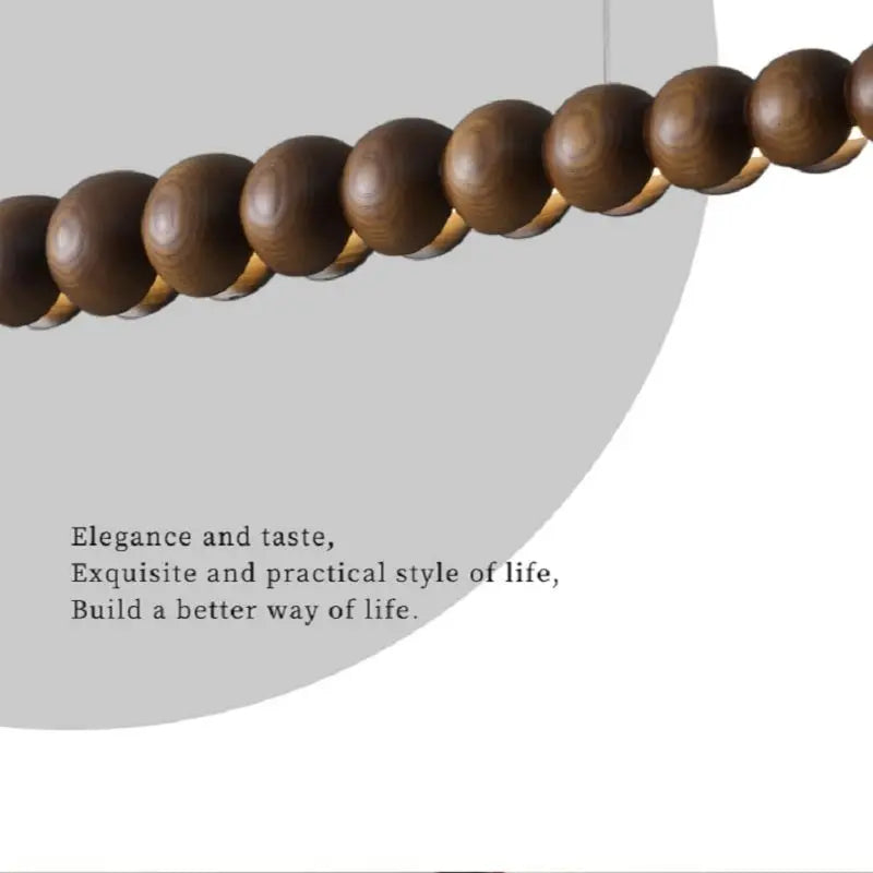 Suspension en bois lampe suspendue Table moderne LED longue lumière linéaire éclairage d'îlot de cuisine pour salle à manger salon bureau - vue 7 sur 10