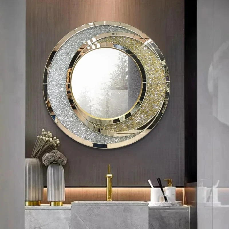 miroirs décoratifs ronds art de luxe nordiques créatifs pour décoration maison - vue 6 sur 8