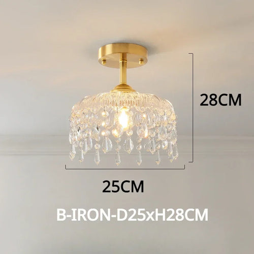 lustre vintage en cristal led design floral élégant - vue 12 sur 14